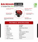 Balwaan Back Pack 4-Stroke BX-50BE Brush Cutter-Eco